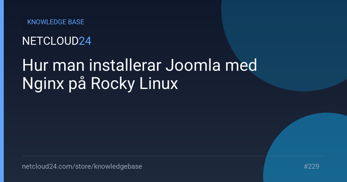 Hur man installerar Joomla med Nginx på Rocky Linux