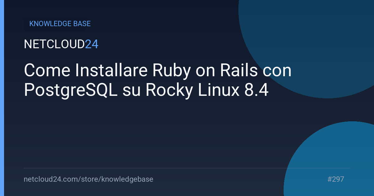 Come Installare Ruby on Rails con PostgreSQL su Rocky Linux 8.4