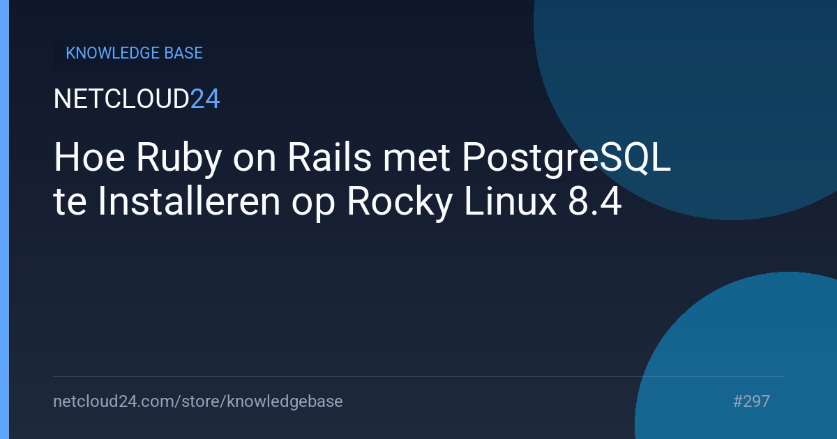 Hoe Ruby on Rails met PostgreSQL te Installeren op Rocky Linux 8.4