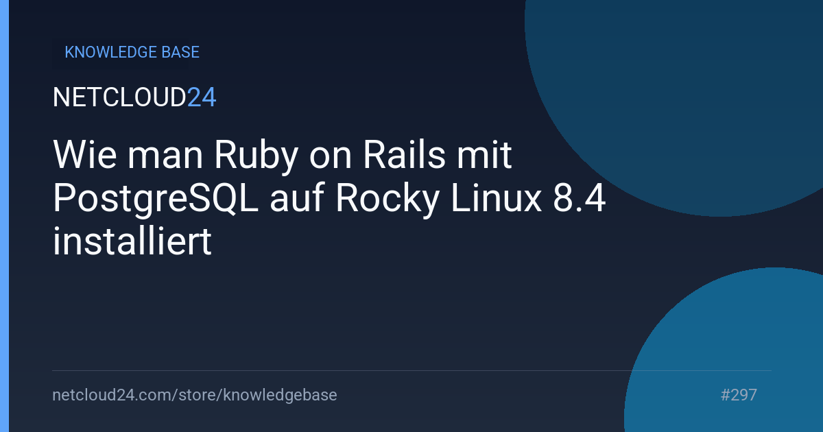 Wie man Ruby on Rails mit PostgreSQL auf Rocky Linux 8.4 installiert