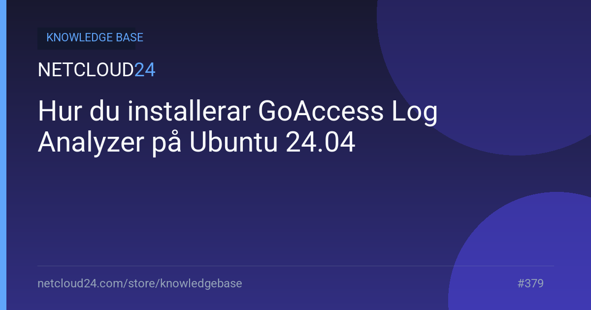 Hur du installerar GoAccess Log Analyzer på Ubuntu 24.04