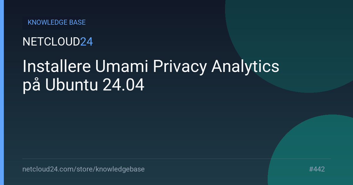Installere Umami Privacy Analytics på Ubuntu 24.04