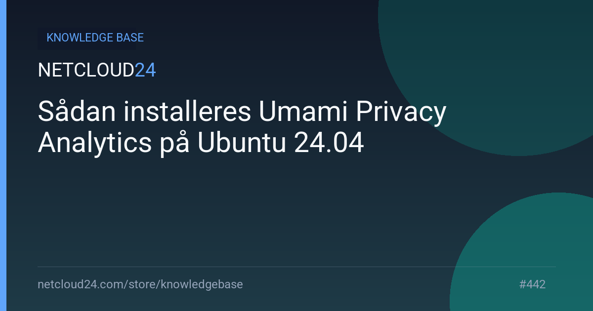 Sådan installeres Umami Privacy Analytics på Ubuntu 24.04