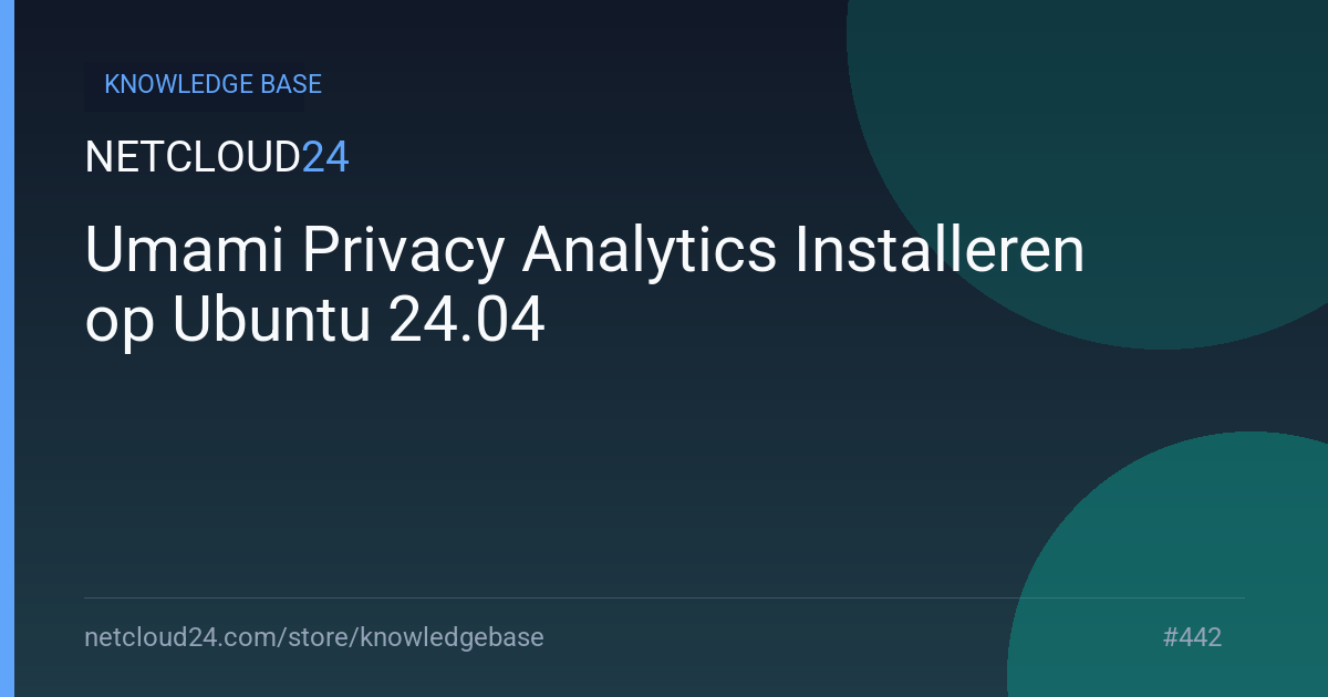 Umami Privacy Analytics Installeren op Ubuntu 24.04