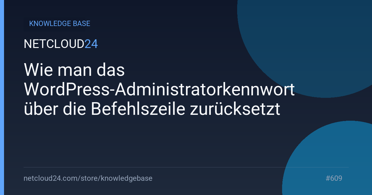 Wie man das WordPress-Administratorkennwort über die Befehlszeile zurücksetzt