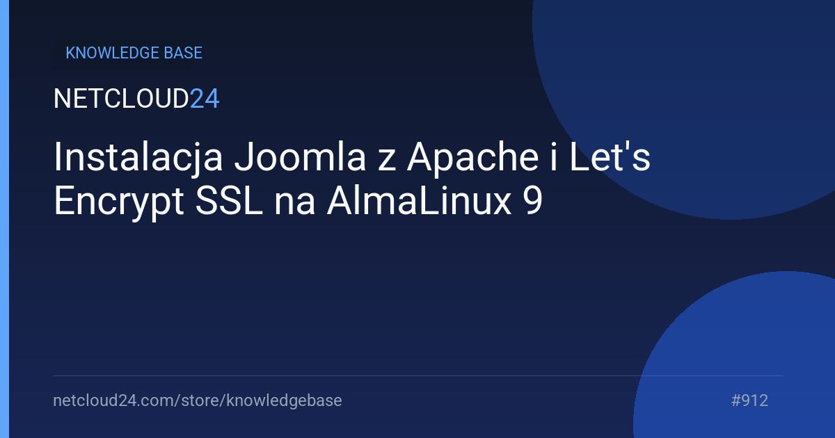 Instalacja Joomla z Apache i Let's Encrypt SSL na AlmaLinux 9 