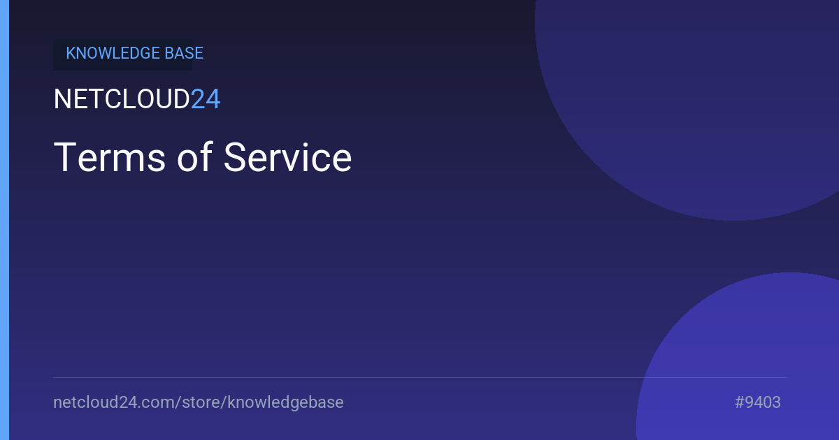 Terms of Service 