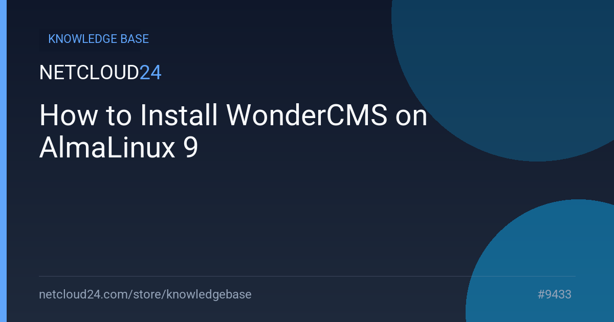 How to Install WonderCMS on AlmaLinux 9