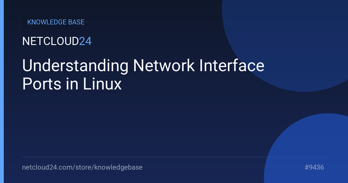 Understanding Network Interface Ports in Linux