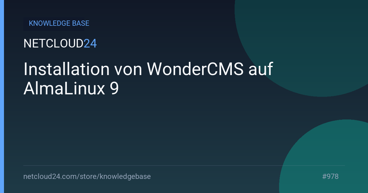 Installation von WonderCMS auf AlmaLinux 9
