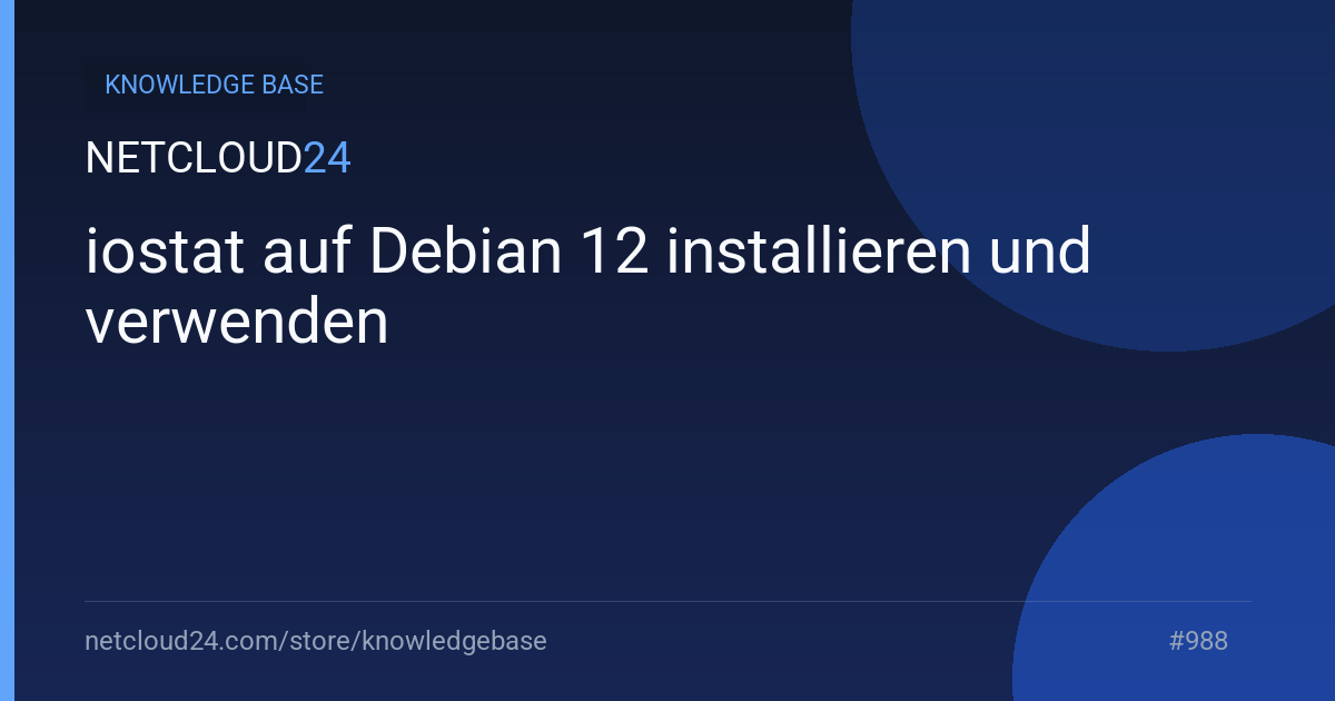 iostat auf Debian 12 installieren und verwenden