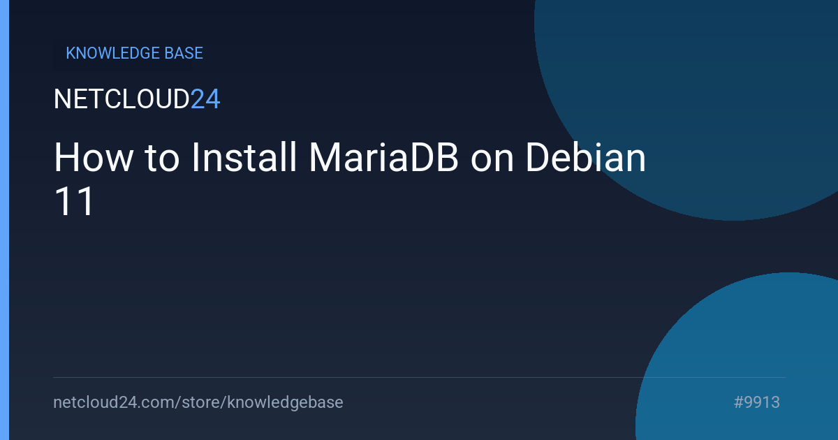 How to Install MariaDB on Debian 11