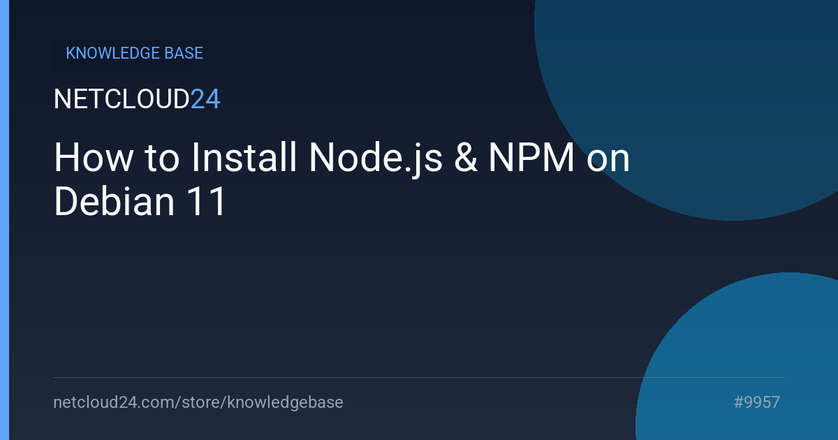 How to Install Node.js &amp; NPM on Debian 11